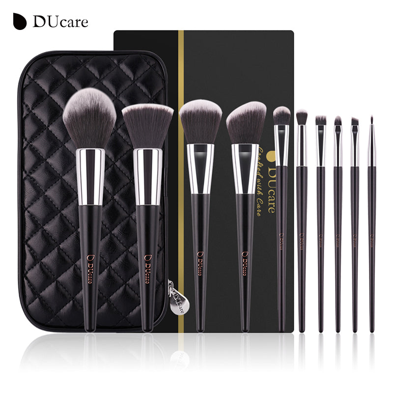 makeup brushes 10pcs with black bag - Ducare