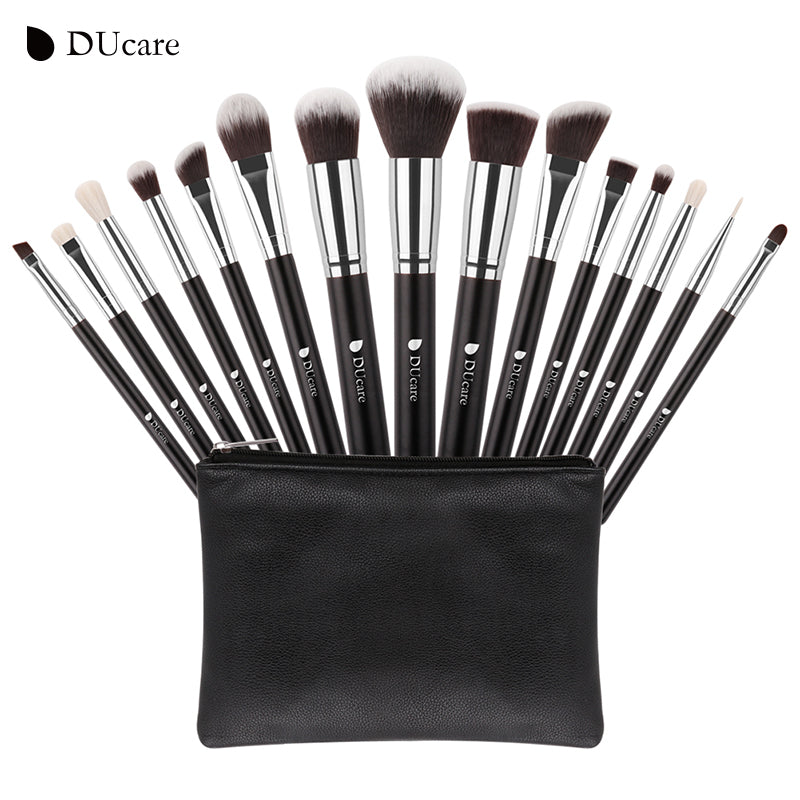 New 15 Pcs Makeup Brushes Set  Synthetic Hair - Ducare