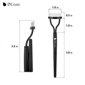 DUcare 3 PCS Eyebrow Tweezers and 1 PCS Foldable Eyelash Comb Point Tip/Slant - Ducare