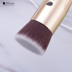 DUcare 1 PC Foundation Brush Flat Kabuki Brush Golden Face - Ducare